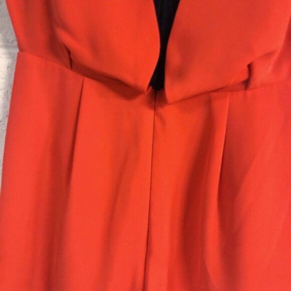 TOPSHOP Hot Orange Lace Back Romper Playsuit - Picture 3 of 10